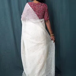 Unnati Silks Woven Design Sequinned Net Kota Saree image 4