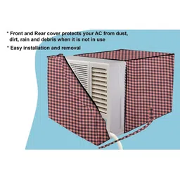 Stylista White Printed Waterproof Air Conditioner Covers image 3