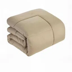 Doristyle Beige 500 GSM Checked Microfiber Double Bed Comforter image 2