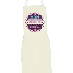 THEYAYACAFE Beige & Purple Printed Waterproof Mother's Day Apron-picture-42