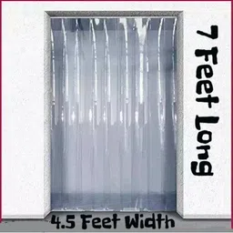 HOME ARK Unisex Transparent Sheer Door Curtain 7 Feet-image-10