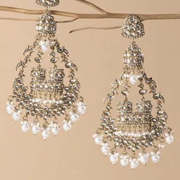 TANLOOMS Teardrop Shaped Chandbalis Earrings-picture-32