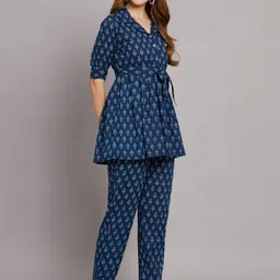 OKARA Printed Pure Cotton Tunic & Trousers Co-Ords image 3
