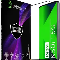 iWishKart Edge To Edge Screen Guard for Redmi K50i, Redmi K50i 5G, K 50 i, Premium Military grade Edge to Edge Premium gorilla temper / tg black glass screenguard with Self Installation Guide - Wet & Dry wipes, Dust Absorber [With Warranty] mobile ka gilas cover-picture-14