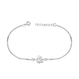 Parnika 92.5 Sterling Silver Artificial Stones Studded Wraparound Rakhi-picture-19