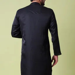 MAAHI FABS Mandarin Collar Thread Work Cotton Silk Kurta With Pyjamas image 2