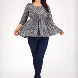 Raavi Fashion Women Ethnic Printed Cotton Peplum Top-picture-45
