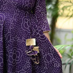 Dholkee Women Ethnic Motifs Printed Panelled Pure Cotton Kurta with Trousers & With Dupatta image 2