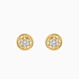 GIVA Gold Plethora Diamond Earrings image 2