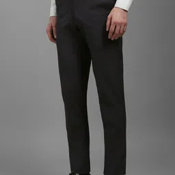 Louis Philippe Men Checked Slim Fit Trousers image 4
