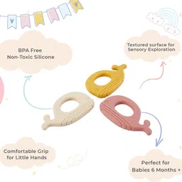 LITTLE GINNIE Kids 3-Pcs Silicon Teething image 4