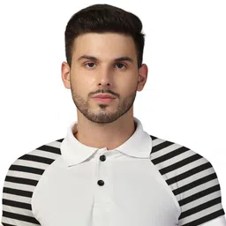 Blisstone Men Striped Polo Collar T-shirt image 4