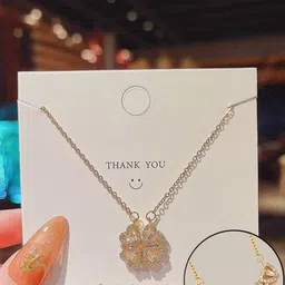 Vembley Women Gold-Plated Alloy Cubic Zirconia Necklace image 3