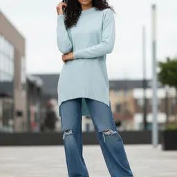 glitchez High Low Hem Oversized Fit Pullover image 3