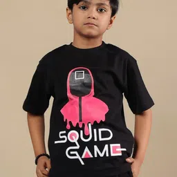 WEARDUDS Unisex Squid Game Graphic Printed Round Neck Pure Cotton T-shirt-picture-41