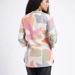 Anouk Rustic Abstract Printed Mandarin Collar Straight Kurti image 2