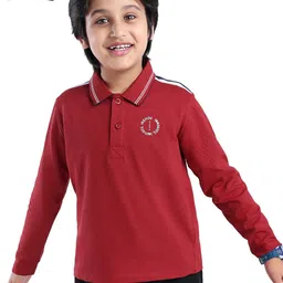 ARIAS By LARA DUTTA Boys Solid Polo Collar Cotton T-shirt-picture-58