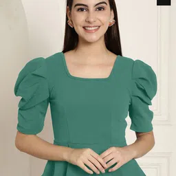 Tromko Pack Of 2 Puff Sleeve Peplum Top-picture-35