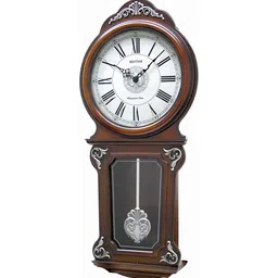 rhythm Brown Wooden Pendulum Wall Clock image 2