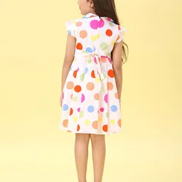 Macwin Polka Dot Print Peter Pan Collar Fit & Flare Dress image 5