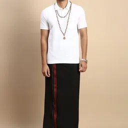 Ramraj Polo Collar Pure Cotton T-shirt With Dhoti Pants-picture-34