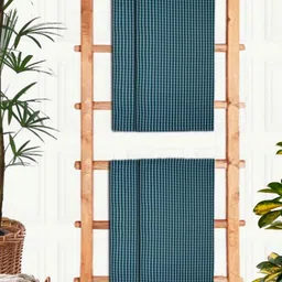 Aura Blue & White 4 Pieces Printed Cotton 210 GSM Bath Towel-picture-17