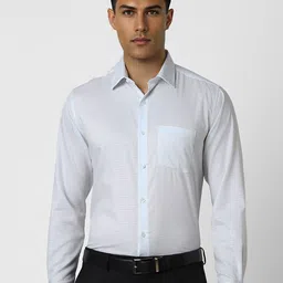 Van Heusen Men Slim Fit Spread Collar Textured Cotton Formal Shirt-picture-16