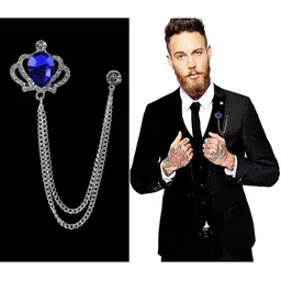 Curren Silver-Plated Artificial Stones Studded Crown Shape Brooch image 5