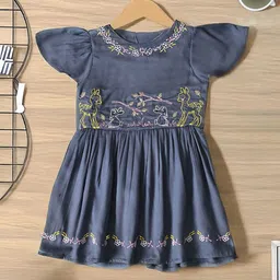 BAESD Girls Embroidered Fit & Flare Dress-picture-13