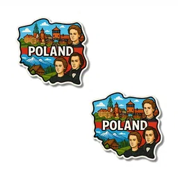 GIFTSHALA Set Of 2 Red & Green Poland Printed Decorative Magnets-image-74