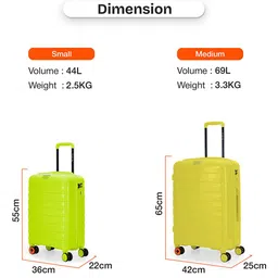 Nasher Miles Vienna Set Of 2 Hard-Sided Polypropylene Cabin Trolley Bag image 5