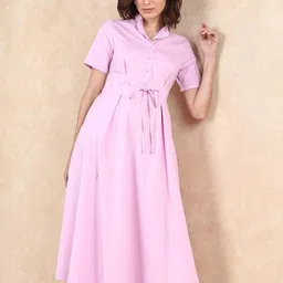 RAREISM Women Solid Fit & Flare Dress-picture-15