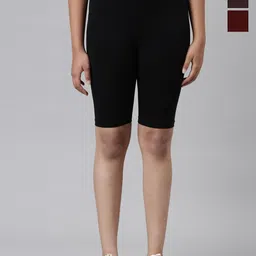 AMUL COMFY Girls Pack Of 3 Pure Cotton Cycling Shorts-picture-28