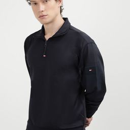 Tommy Hilfiger Men Solid Shirt Collar Zip Sweatshirt-picture-49