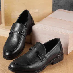 J.FONTINI Men Textured Leather Formal Loafers-picture-17