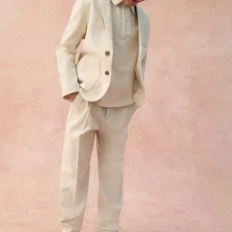 H&M Boys Beige Regular Trousers-picture-33