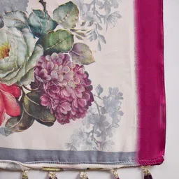 all about you Floral Printed Zari Saree image 5