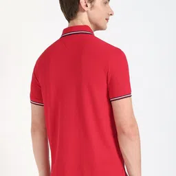 Tommy Hilfiger Men Solid Polo Collar Cotton T-shirt image 3