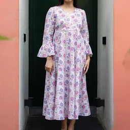 Moda Rapido Floral Print Fit & Flare Maxi Dress image 3