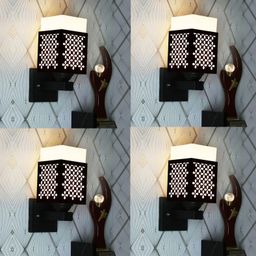 Gojeeva Black Wood Square Shaped Wall Lamp-picture-18
