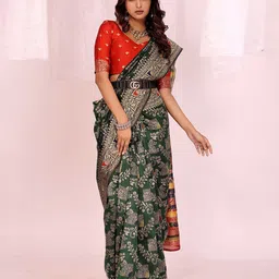 KALINI Woven Design Zari Kanjeevaram Saree image 2