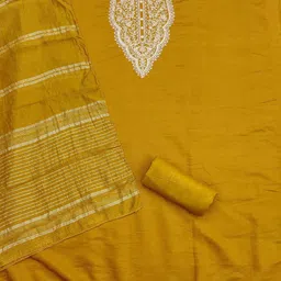 LeeliPeeri Designer Embroidered Unstitched Dress Material image 4