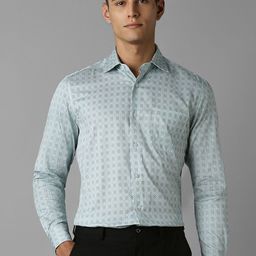 Louis Philippe Men Classic Spread Collar Floral Printed Cotton Formal Shirt-picture-22