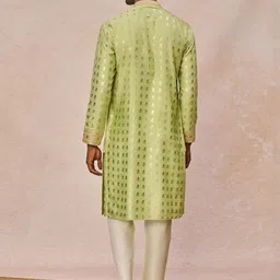 Masaba Men Floral Regular Raw Silk Kurta with Trousers image 2