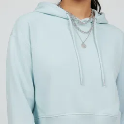 glitchez Mickey Print Hooded Boxy Sweatshirt image 2