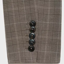 MANGO Checked Single-Breasted Blazer image 5