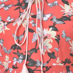 Rudraaksha Creations Floral Print Bell Sleeve Crepe A-Line Maxi Maternity Dress image 2