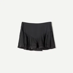Bershka Textured Mini Flared Skirt image 2