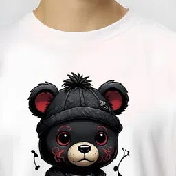 KAIDO Graphic Printed Round Neck Drop-Shoulder Sleeves Oversized Casual T-Shirt image 5