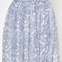 CORSICA Women Floral Printed Chiffon Casual Flared Midi Flared Skirt image 5
